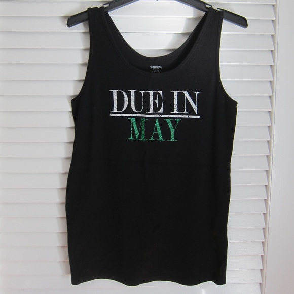 Motherhood Maternity Tops - Maternity Pregnancy DUE IN MAY Black Tank Top from Motherhood sz L